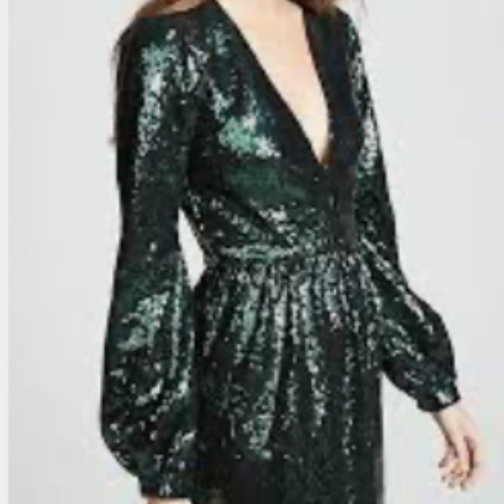 Saloni Camille Sequin Dress